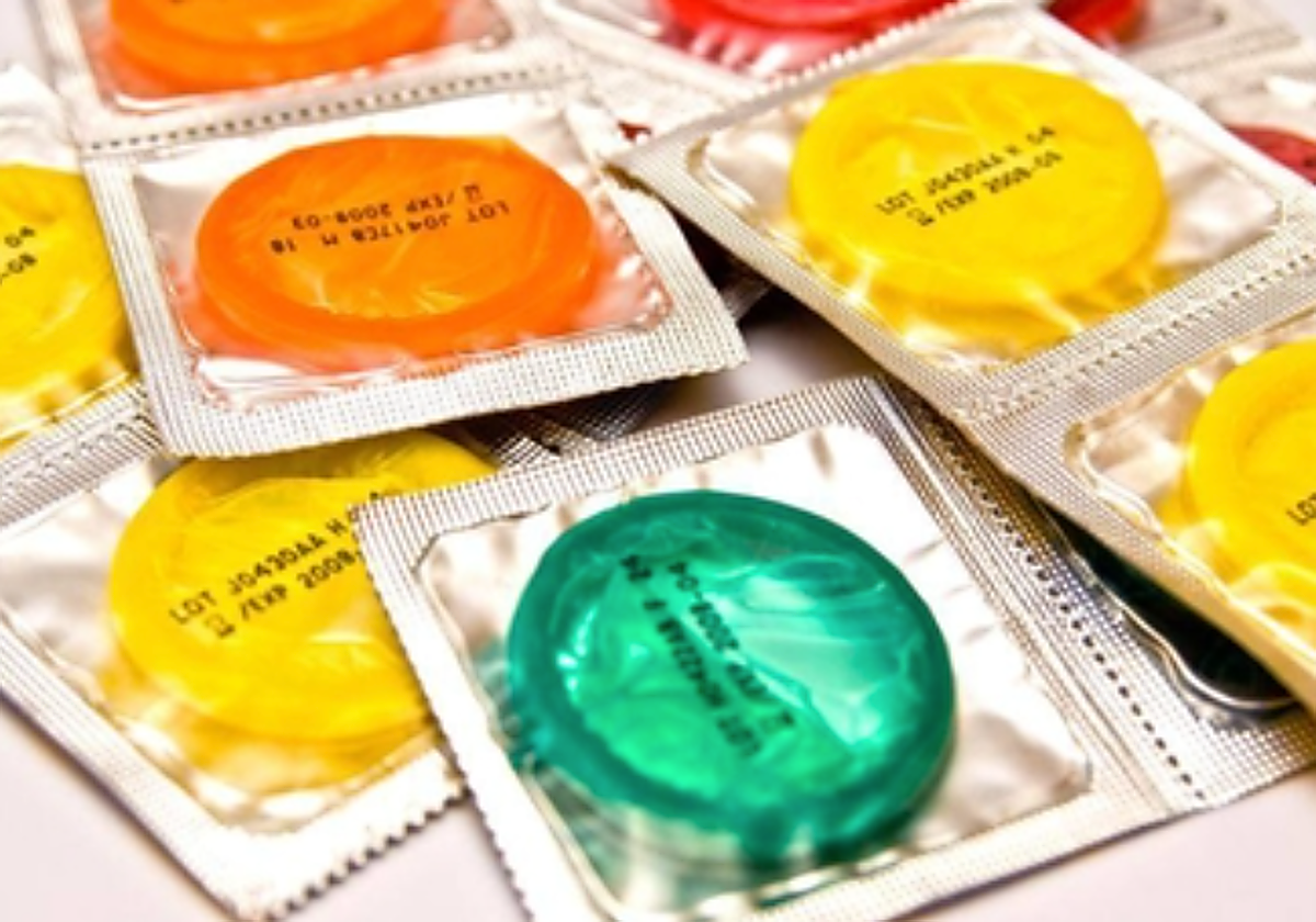 Preservativos en foto de archivo