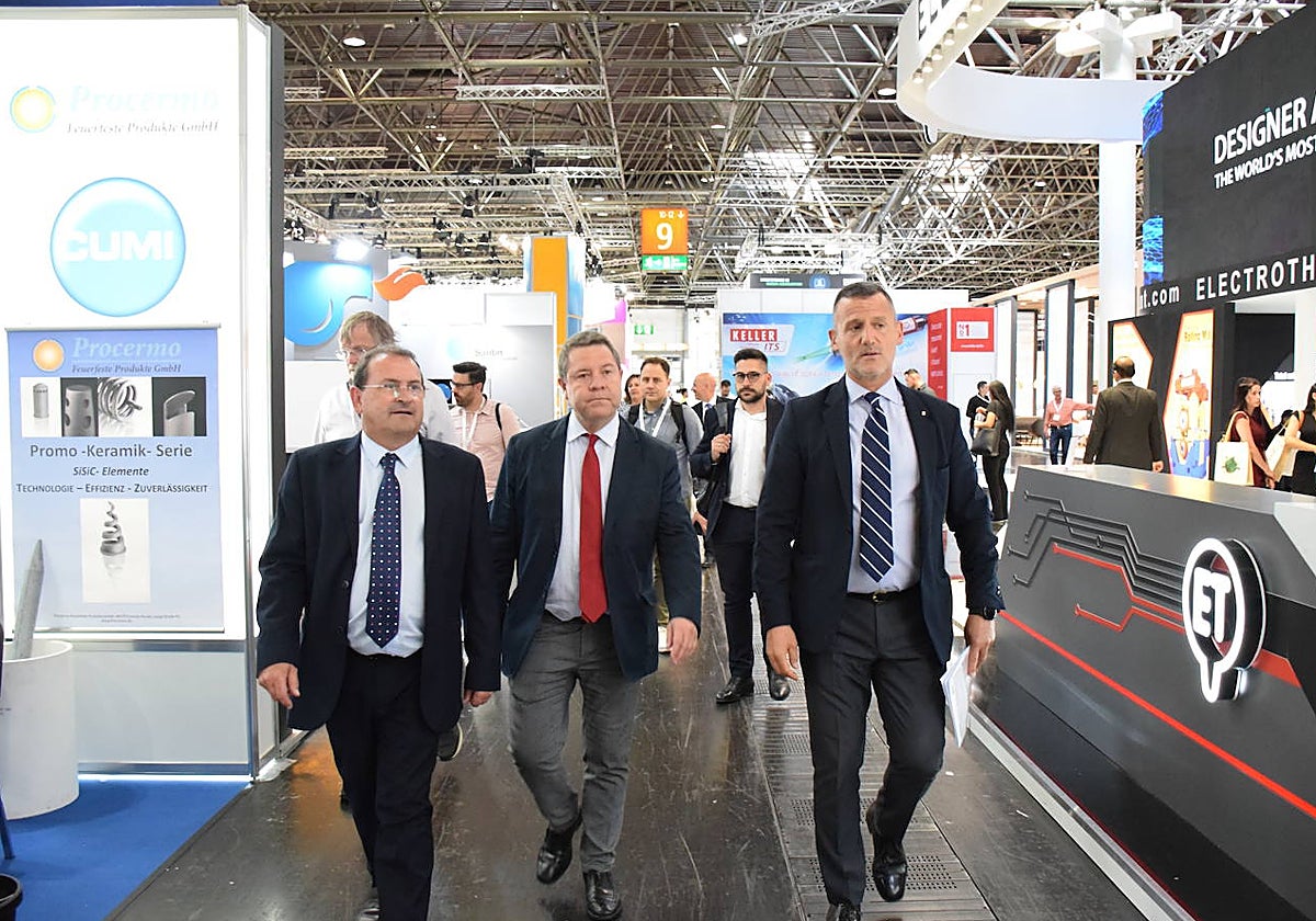 García-Page ha estado los dos últimos días en Düsseldorf (Alemania) en la presentación del proyecto 'Hydnum Steel' en el marco de la Feria METEC 2023