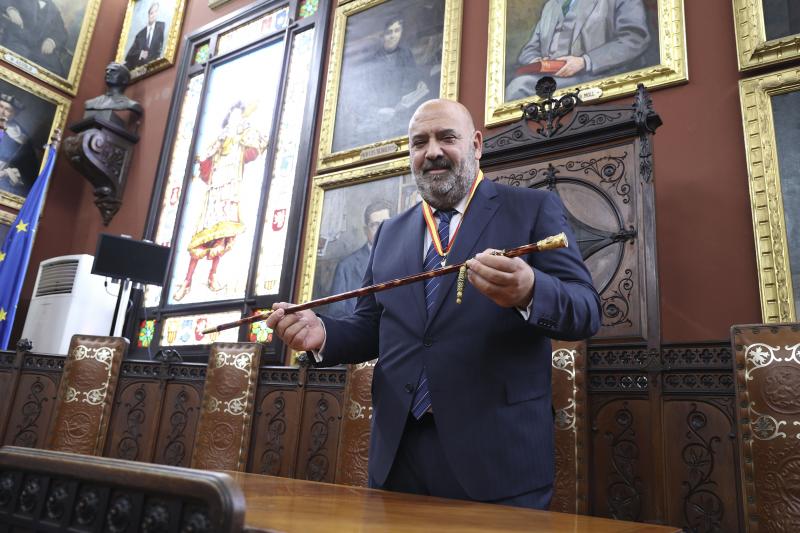 El alcalde entrante de Palma de Mallorca, Jaime Martínez, del Partido Popular, en la sesión de constitución del Ayuntamiento ﻿ 
