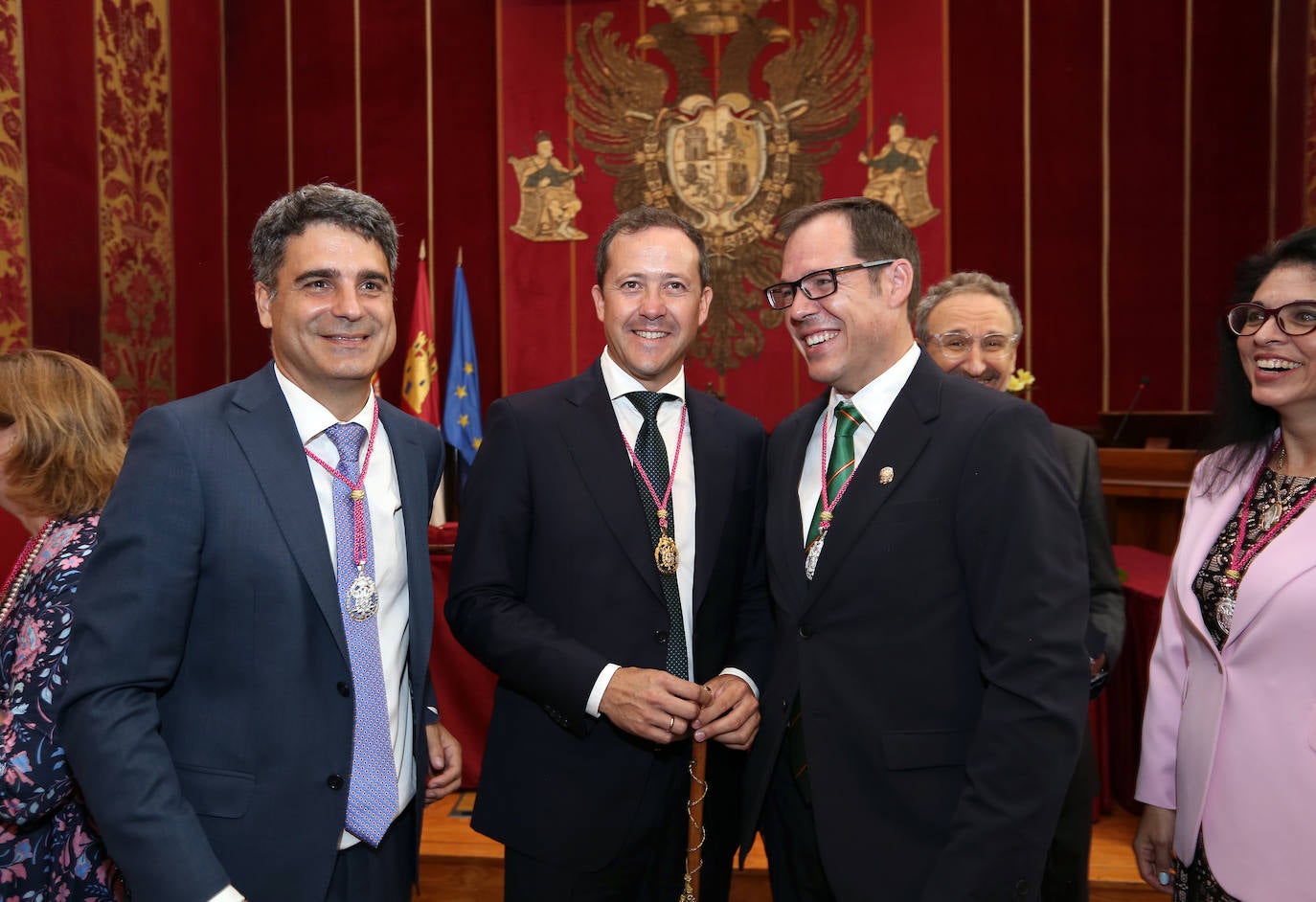 Con Juan José Alcalde, del PP, y Daniel Morcillo Sandaza,  de Vox