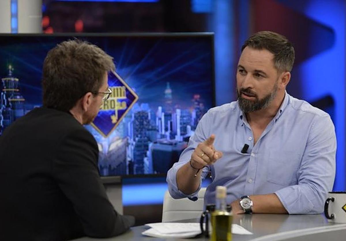 Santiago Abascal, líder de Vox, en su visita a 'El Hormiguero' en 2019