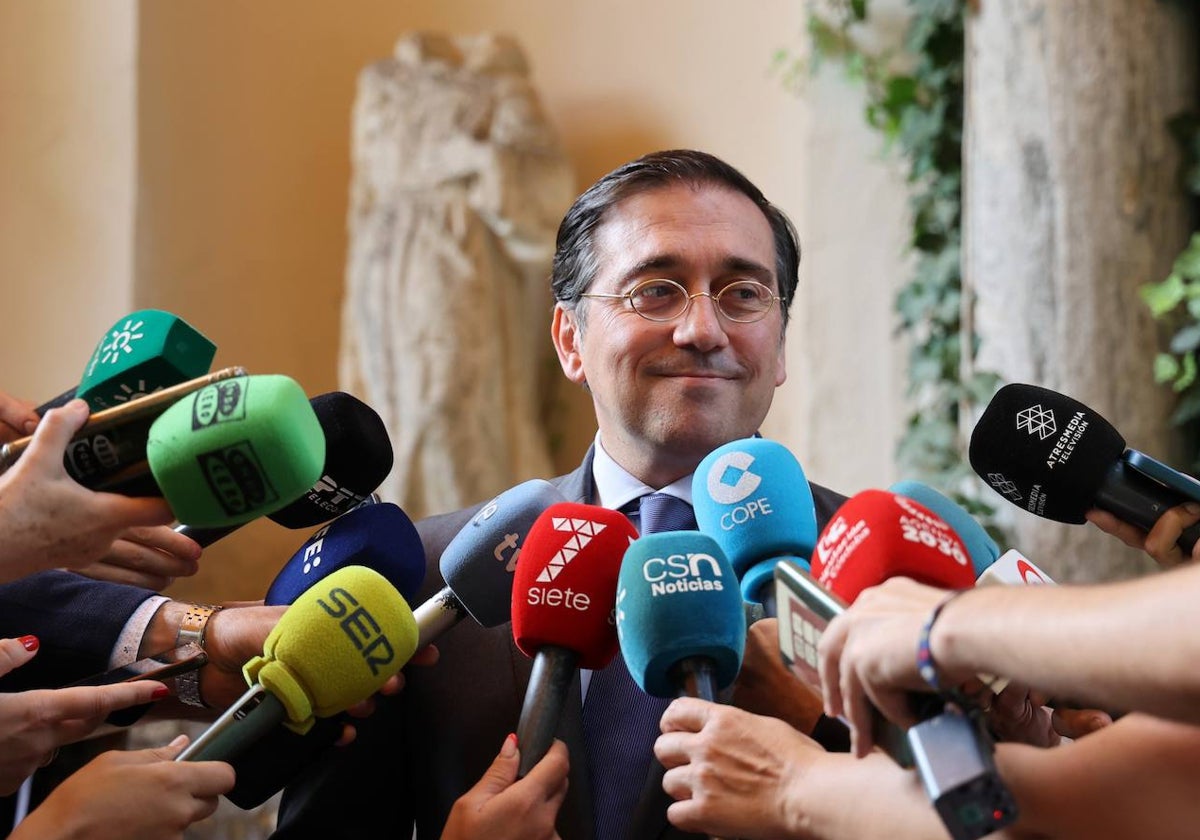 José Manuel Albares, durante su comparecencia en Córdoba