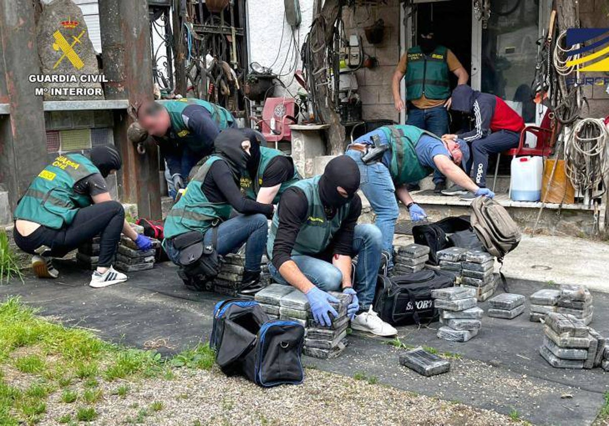 Una operación contra el tráfico de cocaína en Galicia, el pasado mes de abril