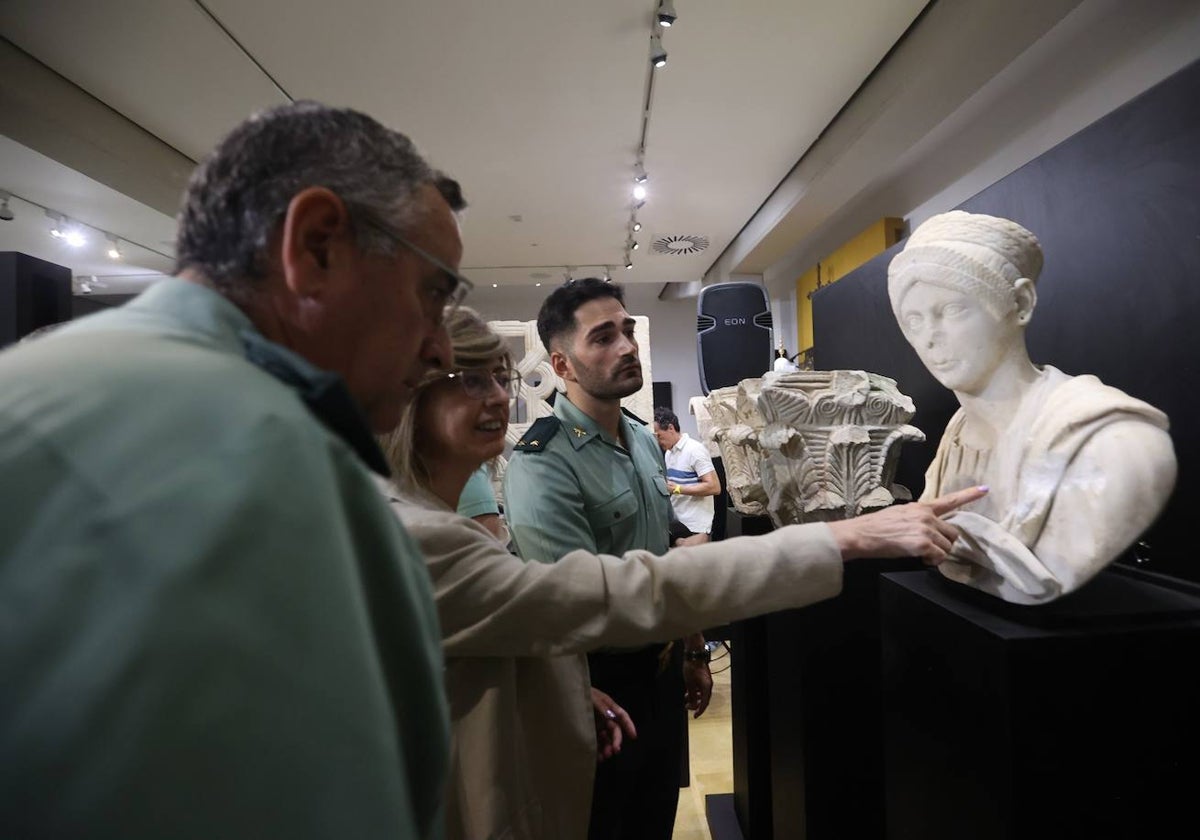 El busto de la dama romana es la pieza más valiosa de las intervenidas en la operación Plotina