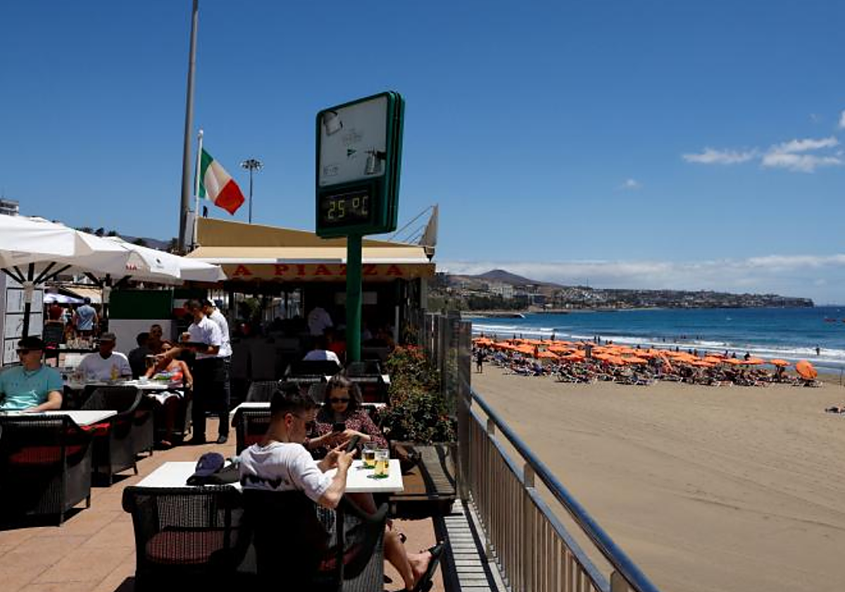 Vista de la playa de Maspalomas (Gran Canaria)