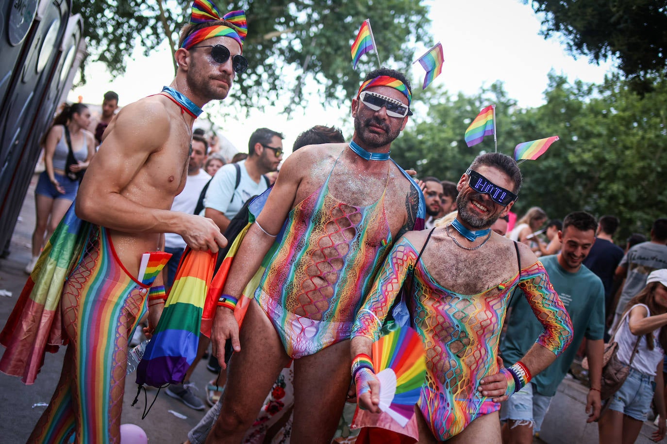 Tres asistentes a la marcha del Orgullo en Madrid este sábado