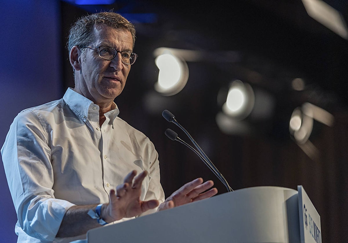 El presidente del Partido Popular, Alberto Núñez Feijóo