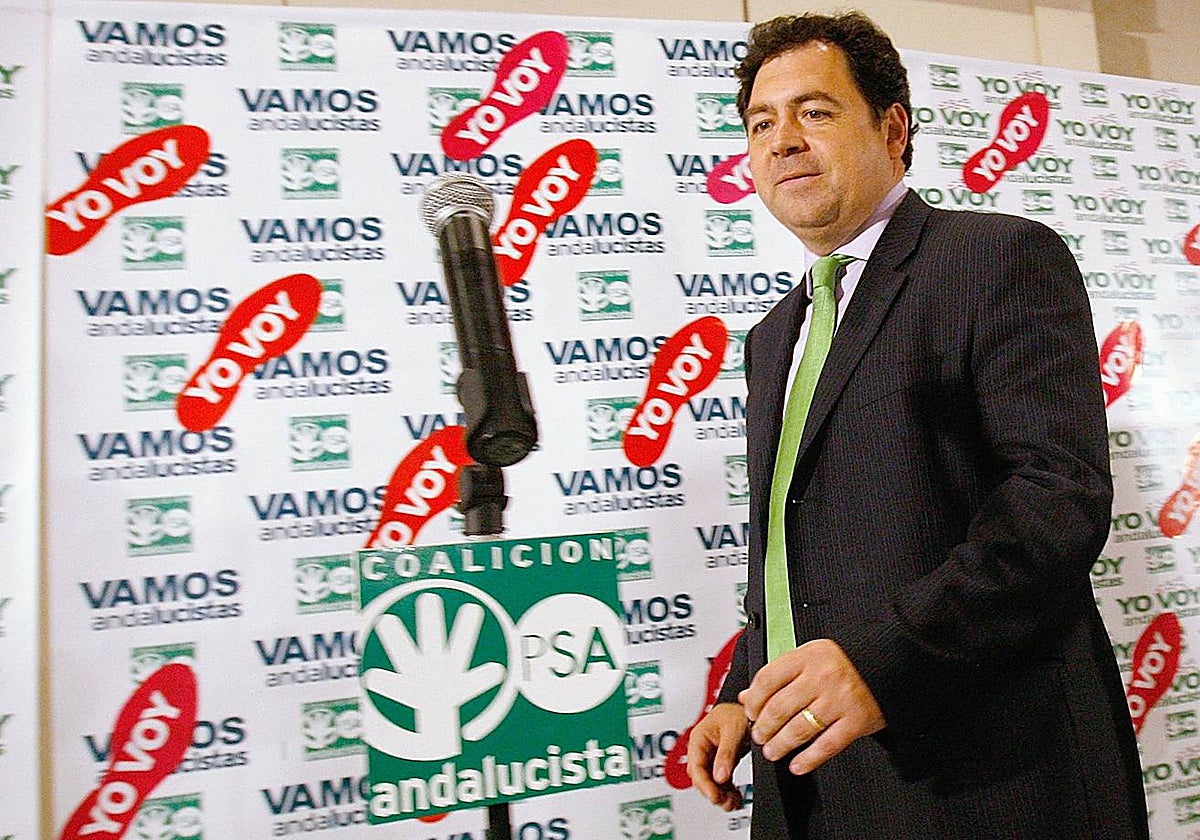 Julián Álvarez, en un acto del Partido Andalucista en 2008