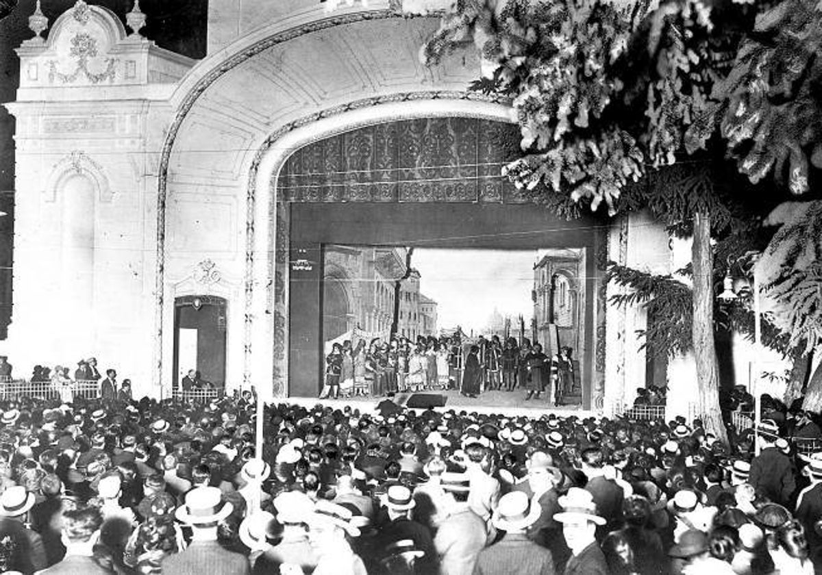 Madrid, 1921: teatro de verano en los jardines de El Retiro