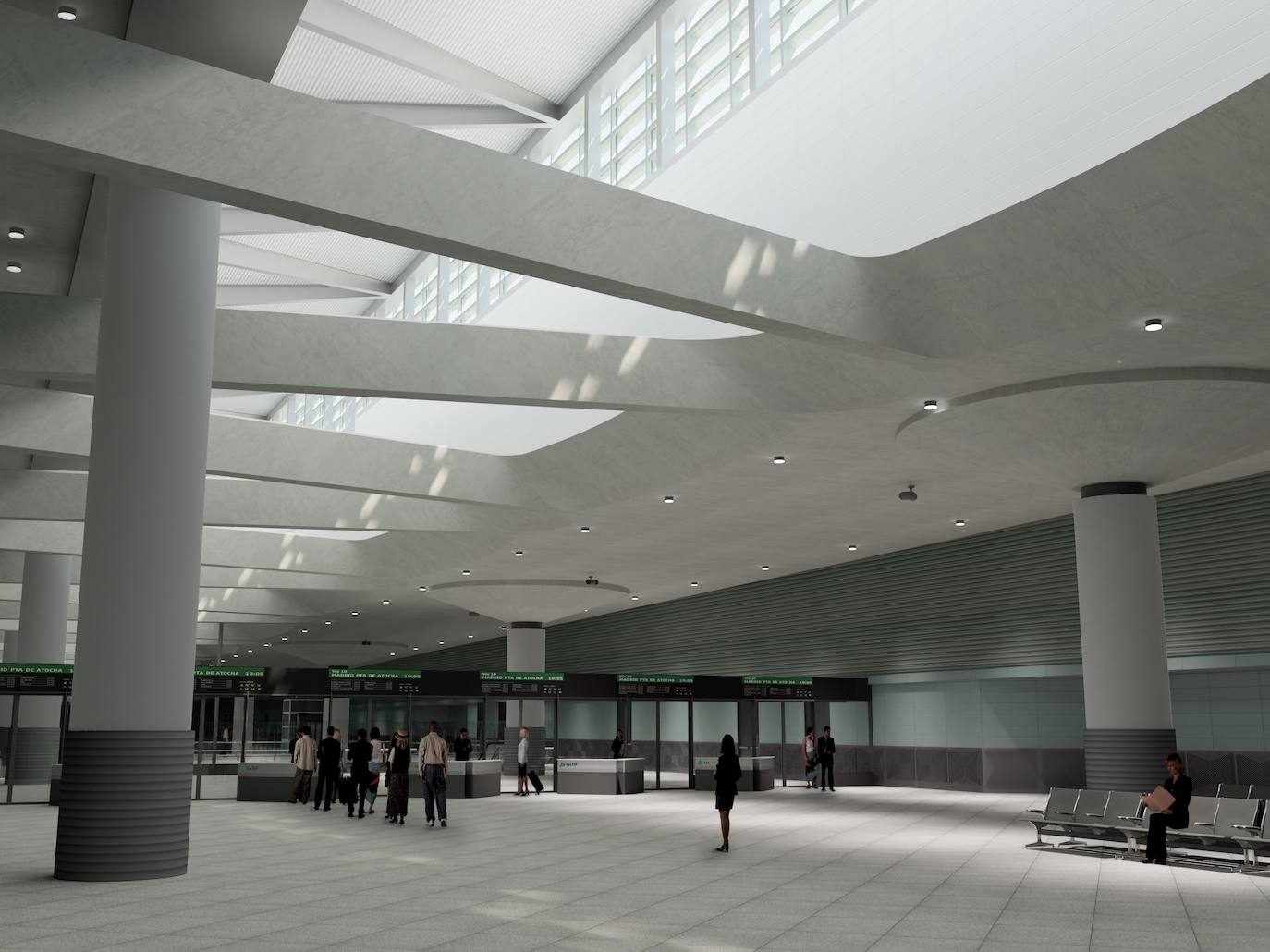 Aspecto del nuevo vestíbulo de la estación pasante