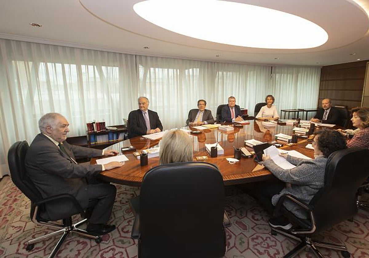 Magistrados del Tribunal Constitucional durante un pleno