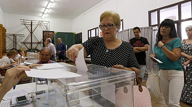 Imagen de un colegio electoral en Córdoba, durante la celebración de unos comicios