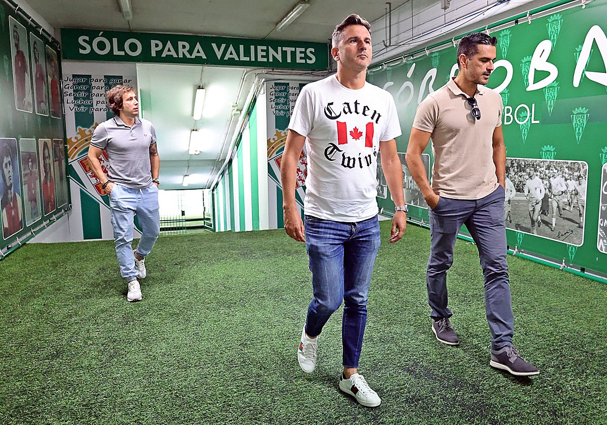 Iván ania por el túnel de vestuarios del Arcángel