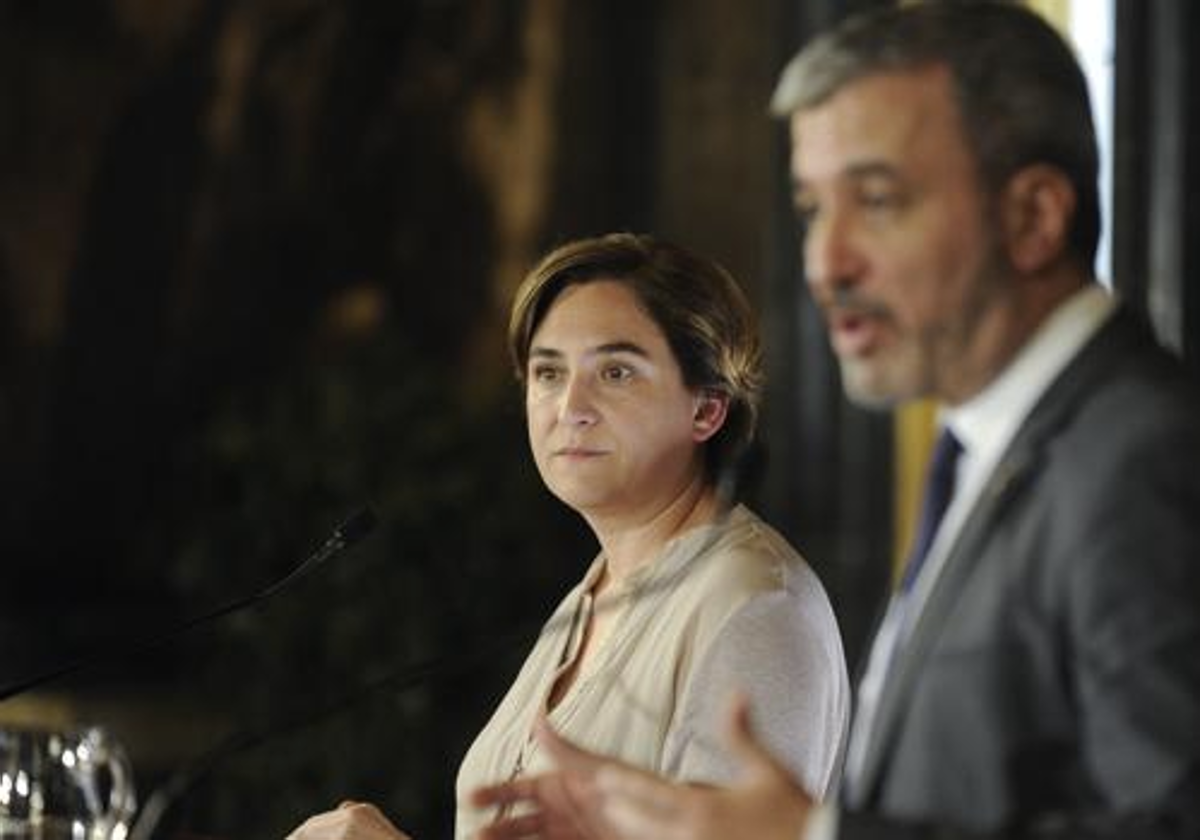 Ada Colau y Jaume Collboni, en un acto cuando la primera era alcaldesa de Barcelona