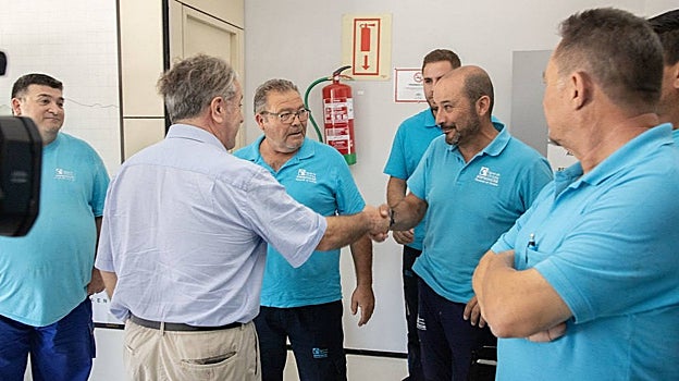 Salvador Fuentes, en su visita a Sierra Boyera