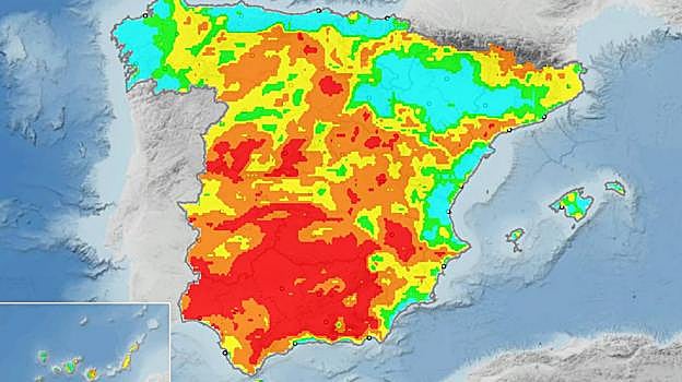 Calima y riesgo alto de incendios por el extremo calor en Córdoba