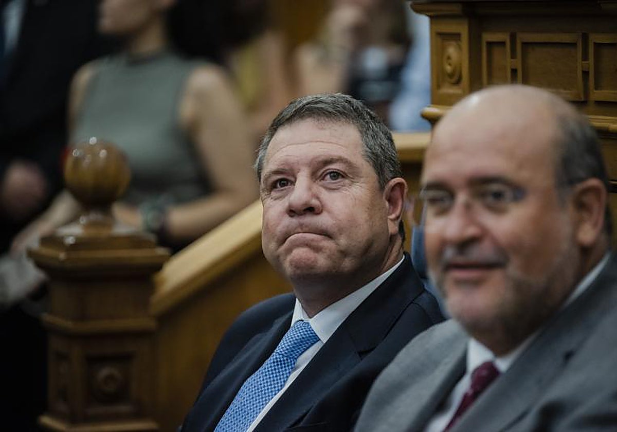 El presidente de la Junta de Castilla-La Mancha, Emiliano García-Page, durante la XI Constitución de las Cortes de Castilla La-Mancha este mes de junio