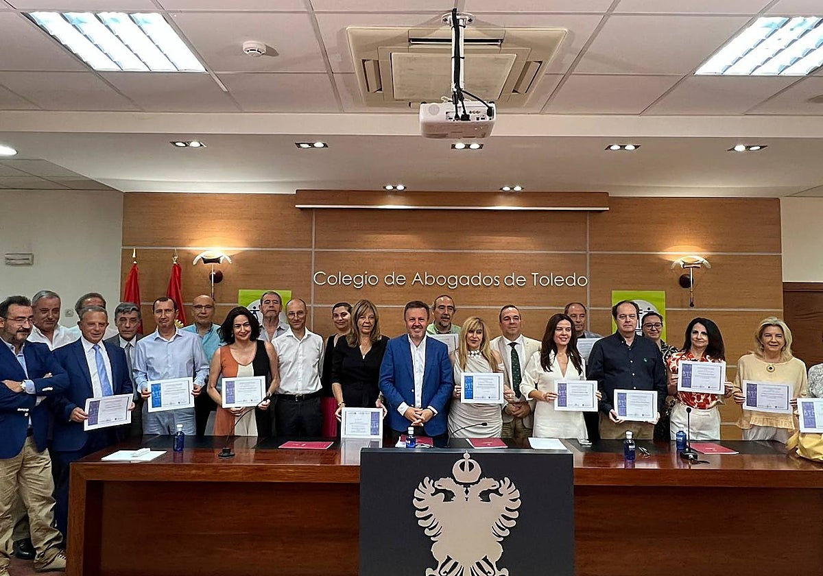 Abogados del turno de oficio de la provincia de Toledo recibieron sus diplomas acreditativos