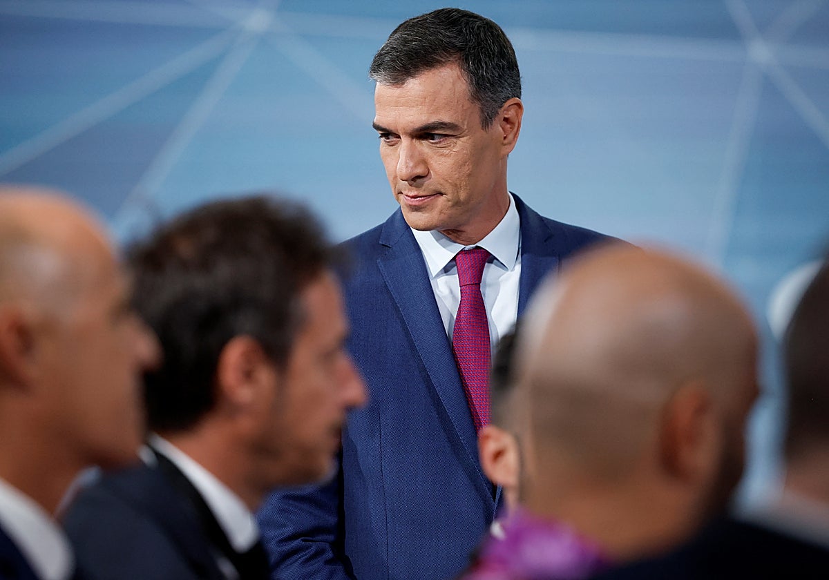 Pedro Sánchez, antes del debate con Feijóo del pasado lunes