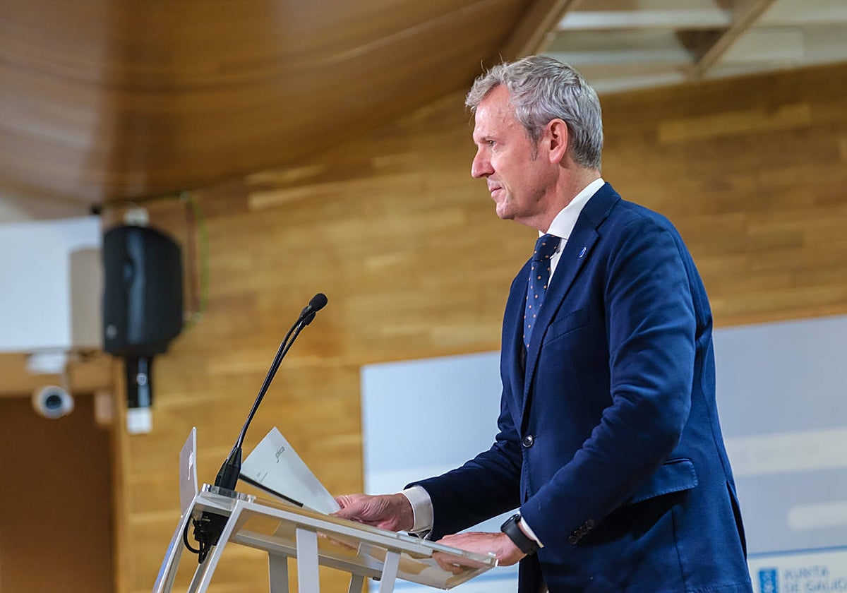 Alfonso Rueda, este jueves en el Consello