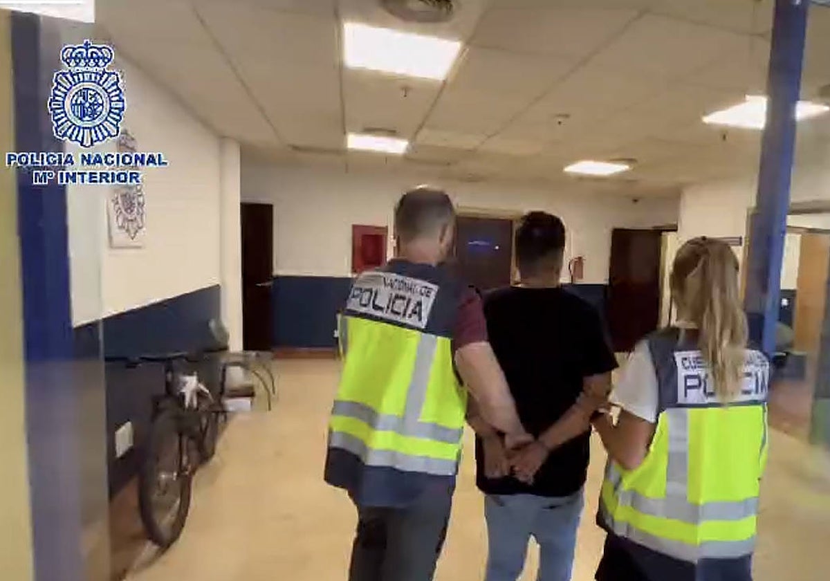 El detenido, este lunes, en las dependencias de la comisaría de Latina