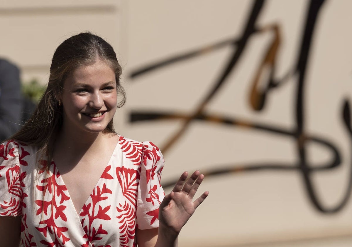 La Princesa Leonor, el 3 de julio de 2022, en el Teatro-Museo Dalí de Figueras, durante su primera visita a Gerona