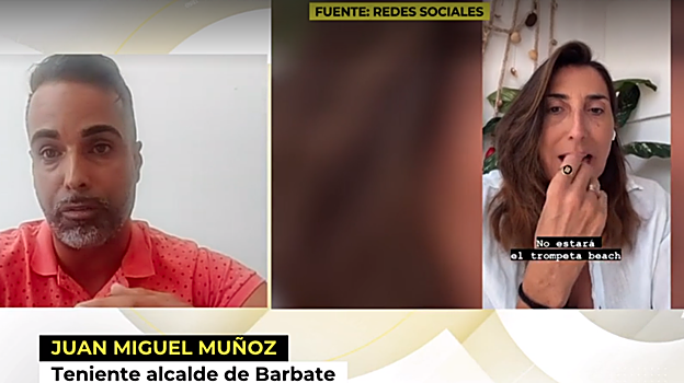 Captura de la entrevista de 'Ya es mediodía' al teniente alcalde de Barbate Juan Miguel Muñoz