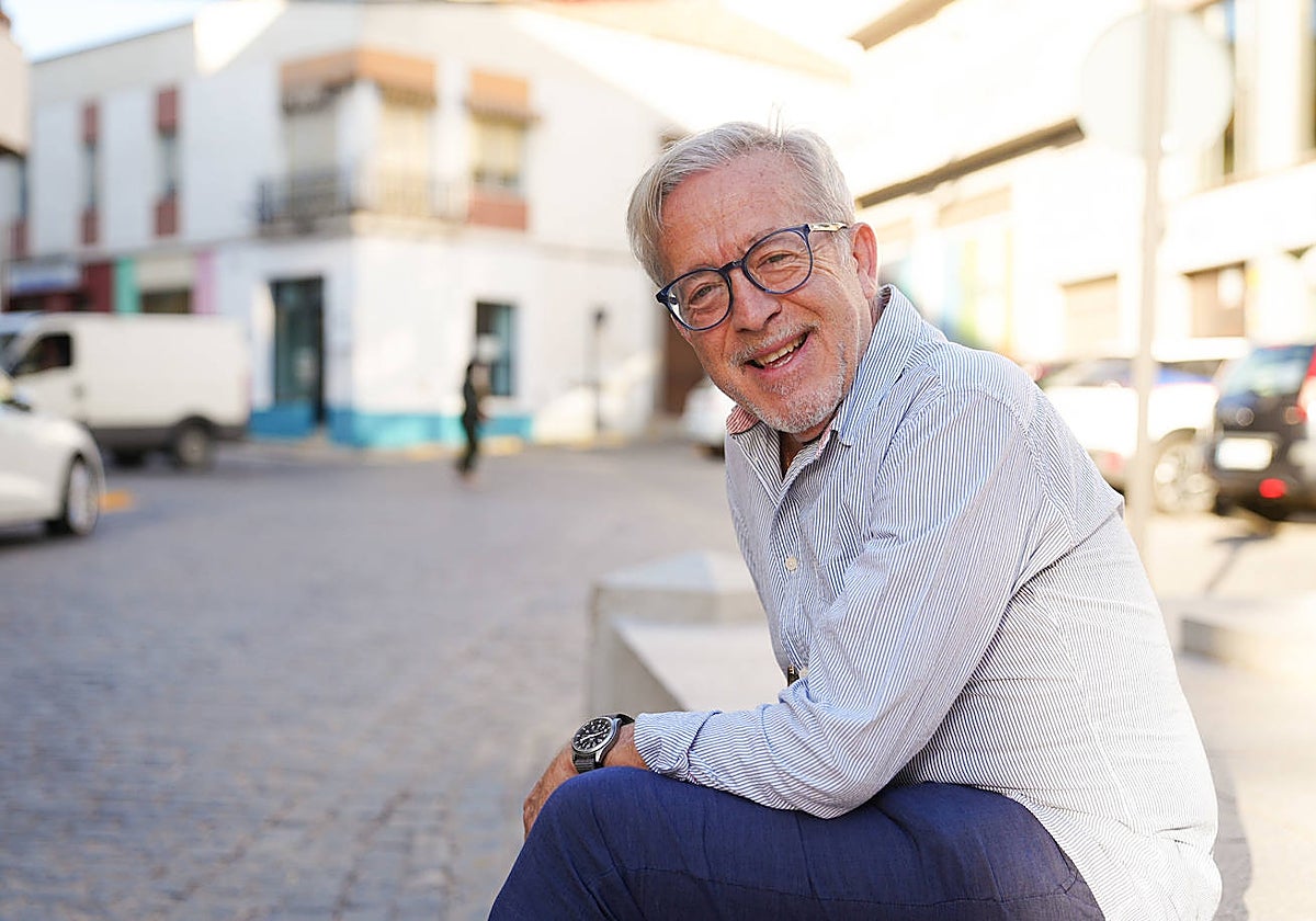 José María Gallardo Galera, en Pozoblanco, durante la entrevista con ABC