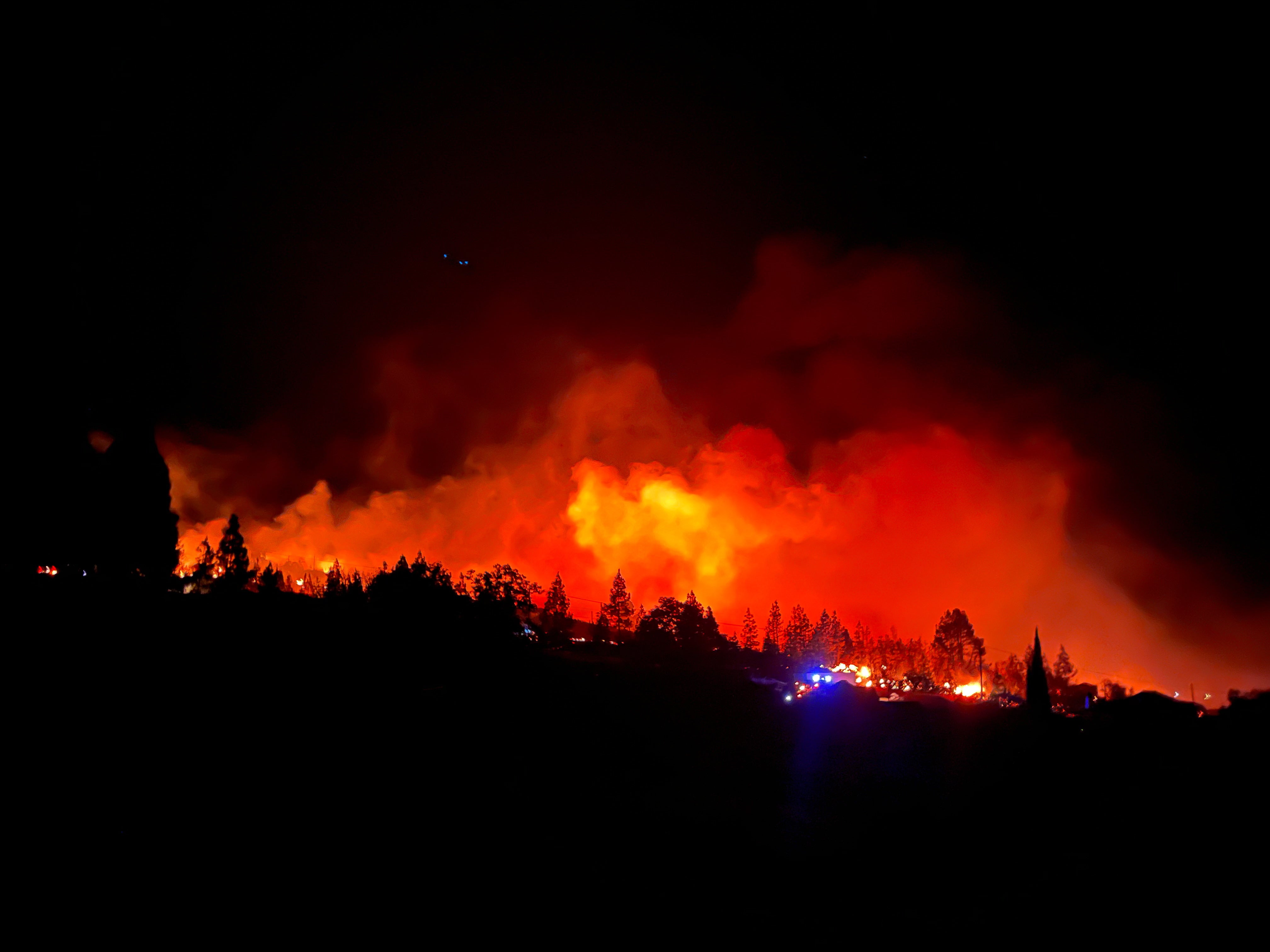 Incendio declarado en Puntagorda, La Palma, durante la pasada madrugada