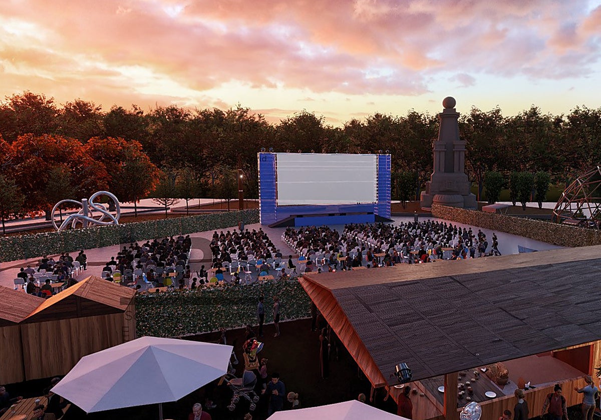 El espacio de ocio 'El Estival' situado en la Plaza de España