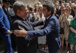 Mazón aboga por una «conjura colectiva» frente a los retos futuros en su toma de posesión como presidente de la Generalitat Valenciana