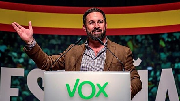 Santiago Abascal, en un acto de Vox en Bilbao