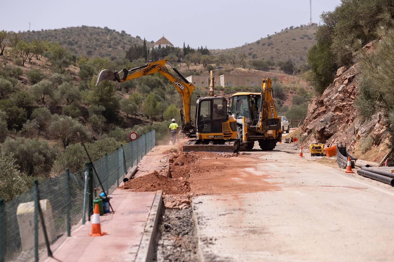 Obras para conseguir abastecerse de agua desde un pozo de Las Pedrizas