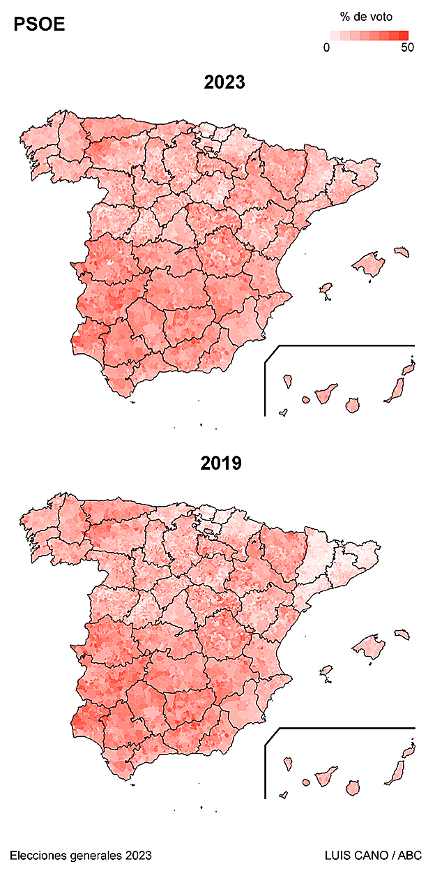 El caladero de los partidos el 23J: PP y PSOE se nutren de las caídas de Vox y Sumar