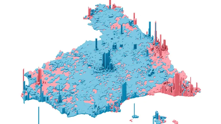 Los mapas que muestran lo que los demás mapas de las elecciones ocultan