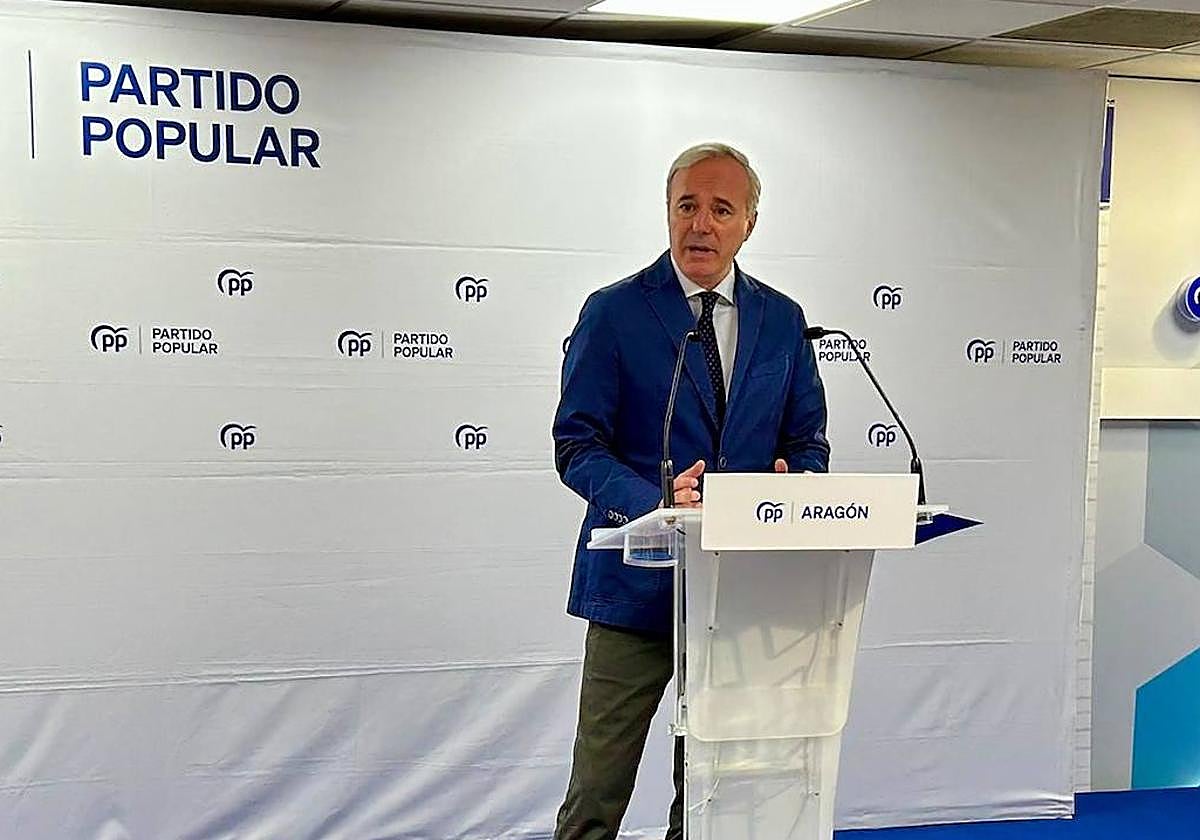 Jorge Azcón, presidente del PP en Aragón