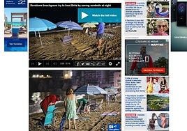La guerra de las sombrillas en la playa de Benidorm ya es cuestión de Estado en la prensa inglesa: españoles contra británicos