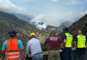 La Palma amanece sin llamas visibles en la reactivación del incendio de Puntagorda