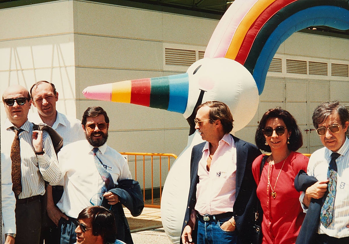 Periodistas del Grupo Crónica, en la Expo de Sevilla en 1992