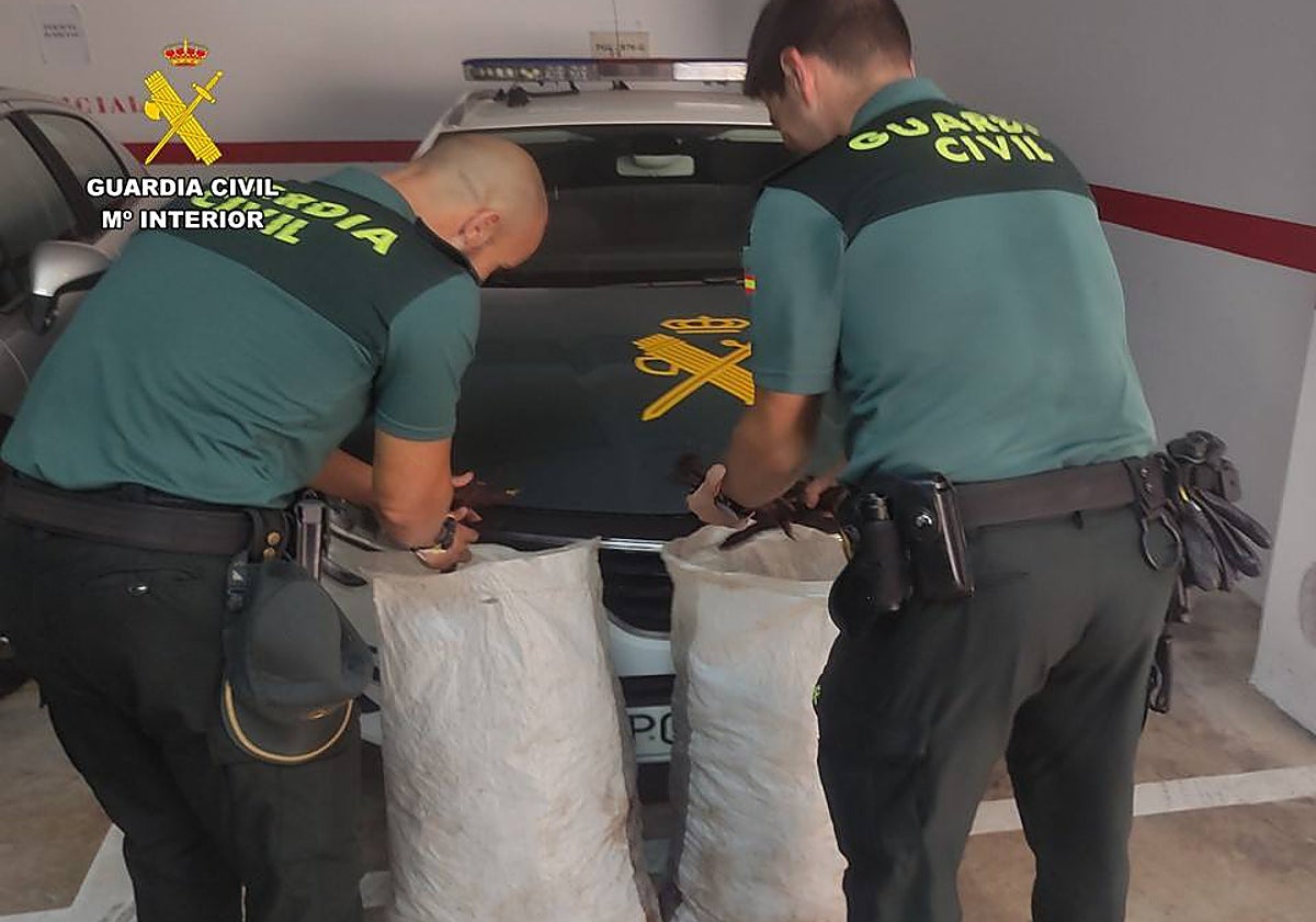 Imagen de la operación realizada por la Guardia Civil en la provincia de Alicante