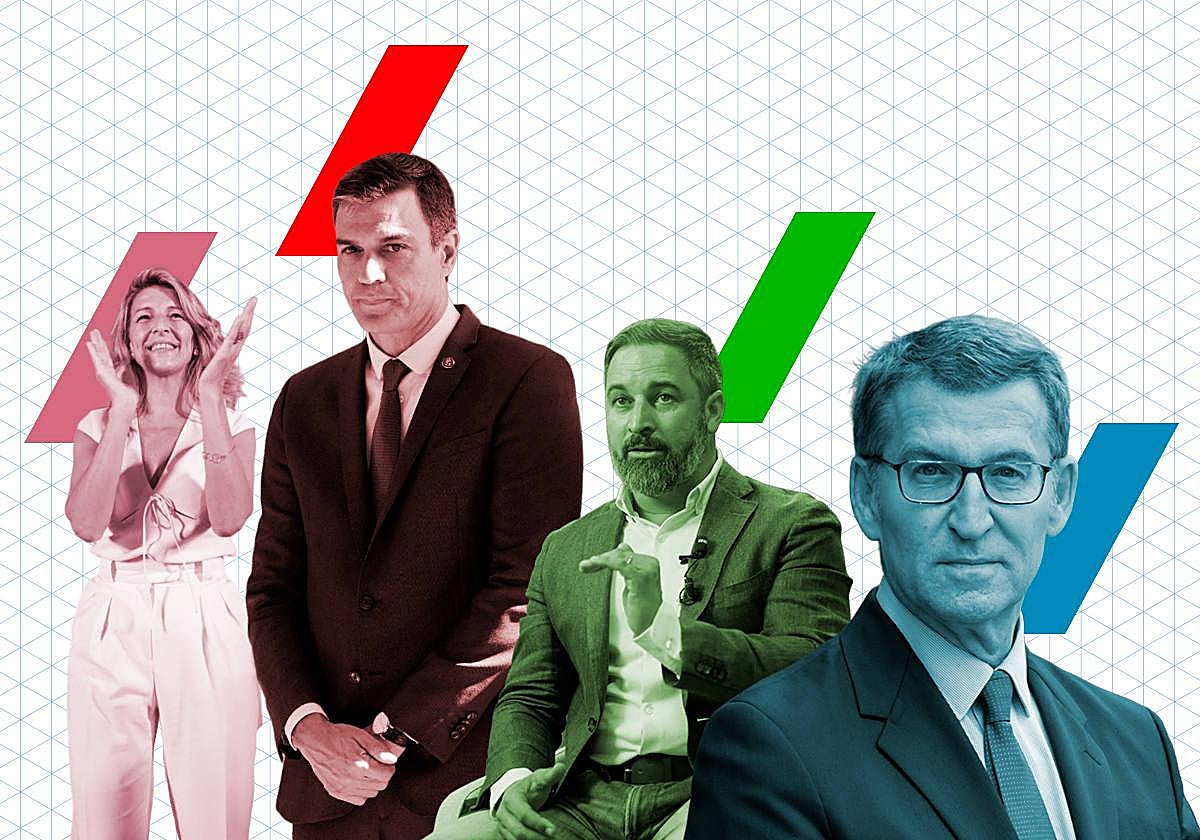 Los cuatro líderes de los principales partidos
