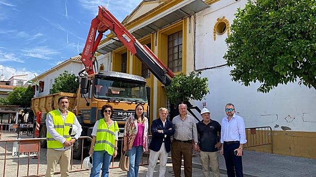Comienzo de los trabajos en el cine Osio, en la plaza de Cañero