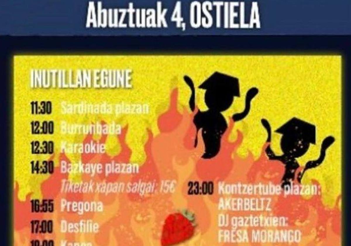 El cartel publicado por los jóvenes de Etxarri Aranatz