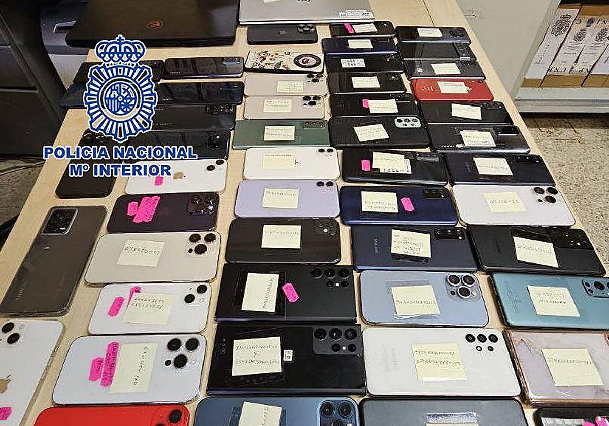 Los terminales robados que ha recuperado la Policía Nacional