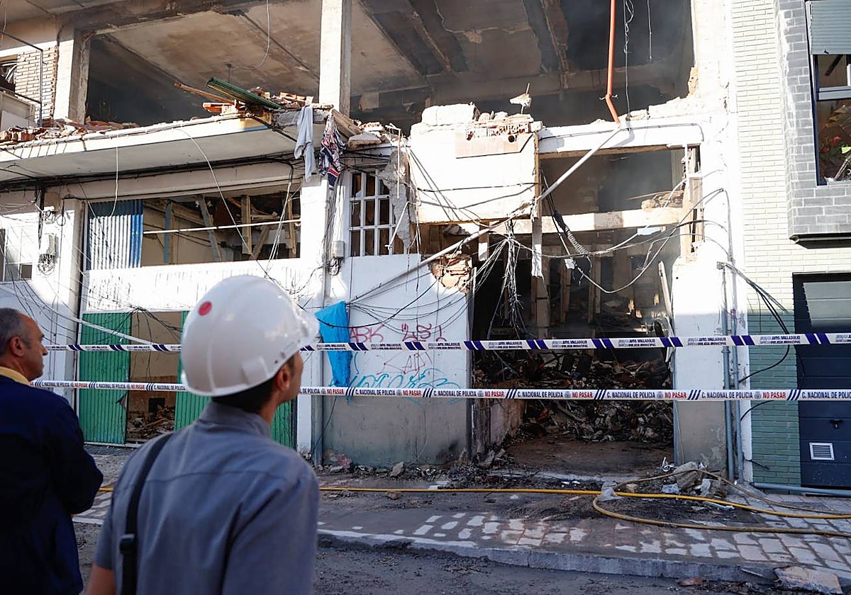 El primer informe del edificio que explosionó en Valladolid revela que la estabilidad del bloque corre un riesgo «muy grave»