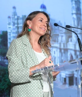 Imagen secundaria 2 - Imágenes de la presentación del Mundial de gimnasia rítmica de Valencia