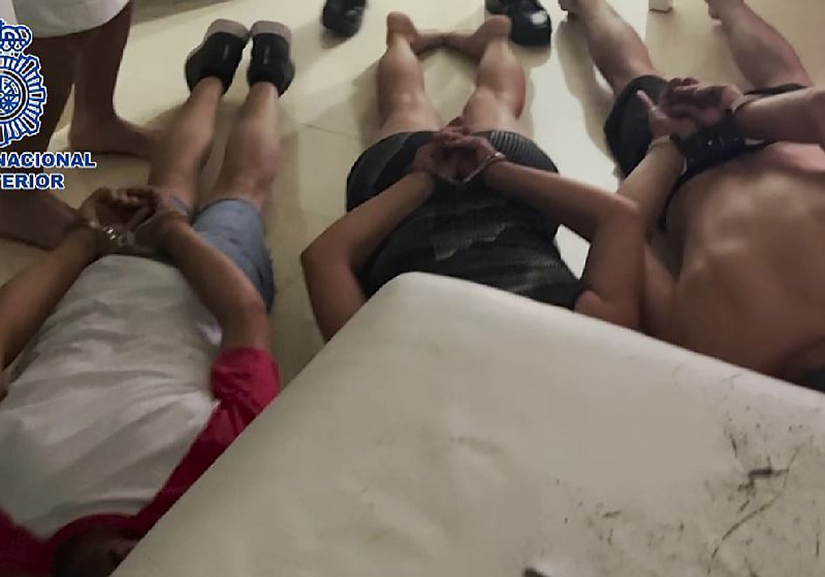 Varios de los implicados, arrestados durante la operación policial