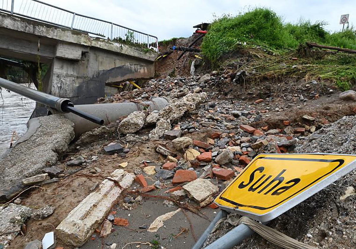 Destrucción provocada por las inundaciones en Eslovenia