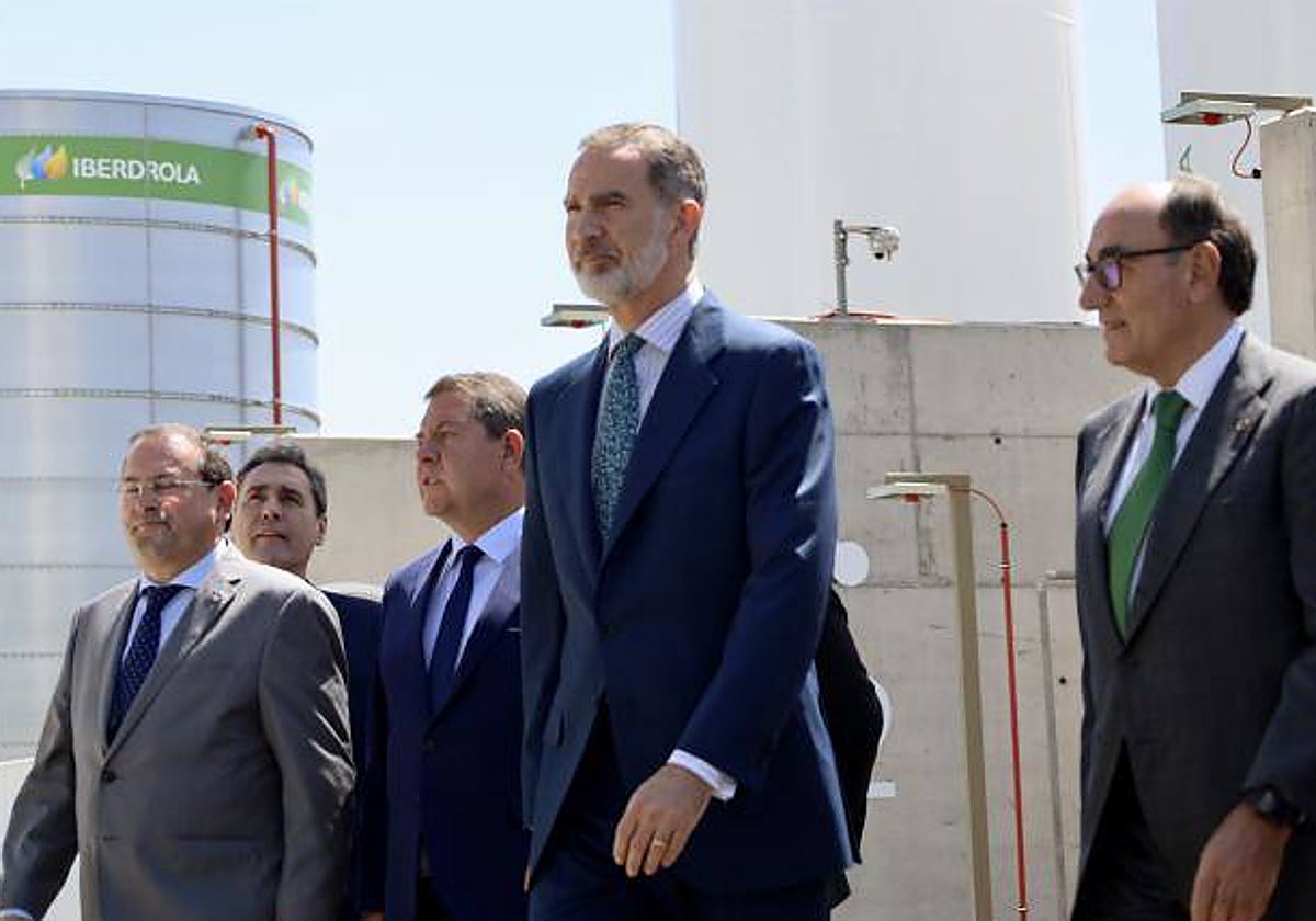El rey Felipe VI inauguró la planta de hidrógeno verde de Iberdrola en Puertollano en mayo de 2022