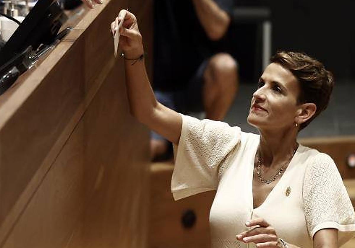 La líder del Partido Socialista de Navarra (PSN), María Chivite